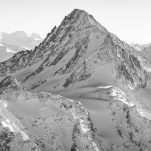 Panorama Poster Walliser Schweizer Alpen - Bietschorn - Michabels - Weisshorn