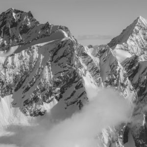 Dent d'Hérens - Dent Blanche - Tableau photo des montagnes de Zermatt et Crans Montana et montagne en neige dans les Alpes Suisse