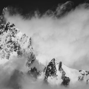 Mont blanc french Alps photography of the dent du geant seen from la Pointe Helbronner