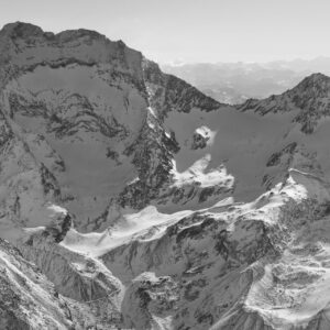 snow mountain panorama of Fletschhorn - Lagginhorn - Weissmies