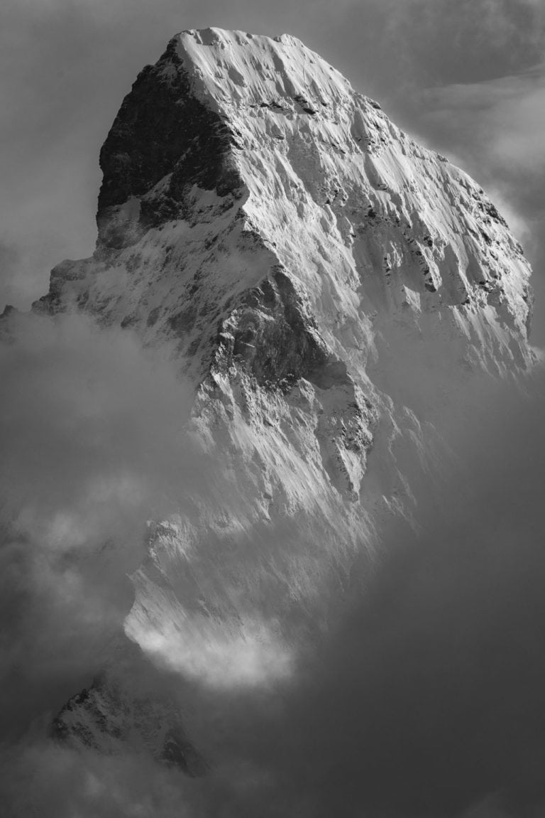 The Matterhorn Zermatt- Wooden photo frame of the Matterhorn in the Valais Alps in Switzerland