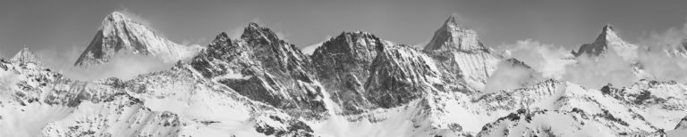 High mountain panorama of Mont Fort - Picture to frame of a mountain photo