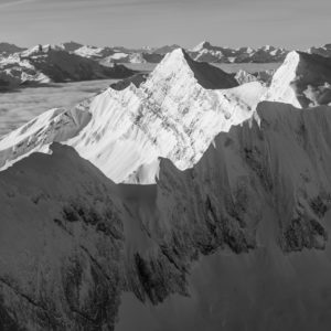 Pananorama du Vanil Noir- Panoramafoto von Vanil Noir, den Dents du Midi und dem Mont Blanc