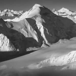 panoramic photo Aletschhorn and Valais mountains