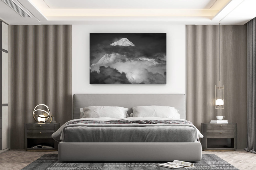 décoration murale chambre design - achat photo de montagne grand format - Photo paysage de montagne - Alpes Bernoises Suisses - Bietschorn