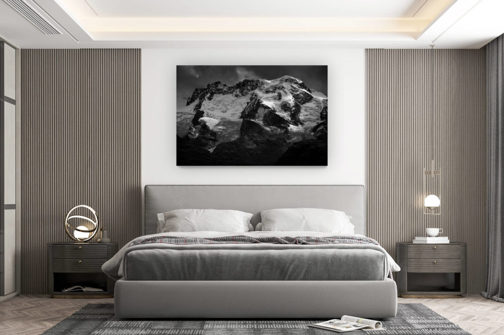 décoration murale chambre design - achat photo de montagne grand format - Zermatt Valais Suisse - image paysage de montagne- Breithorn