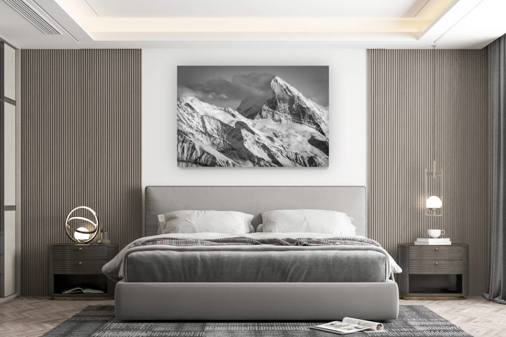 décoration murale chambre design - achat photo de montagne grand format - Val d'hérens - Photo Dent blanche Valais Alpes