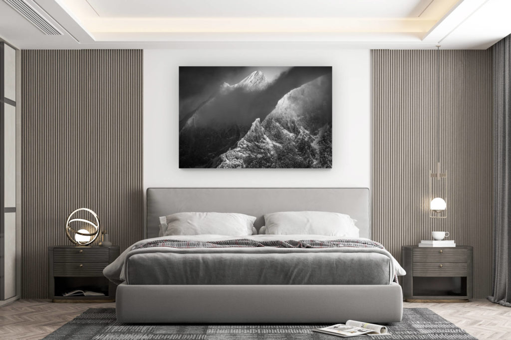 décoration murale chambre design - achat photo de montagne grand format - image paysage montagne neige Vallée Zermatt - Dom