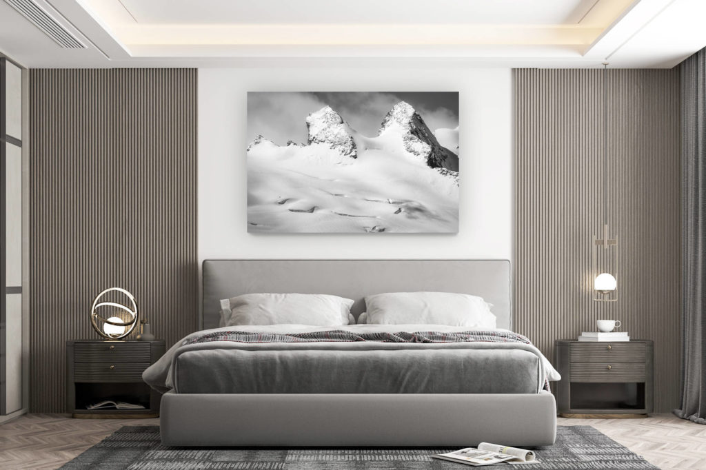 décoration murale chambre design - achat photo de montagne grand format - Alpes Suisses Vallée de l'Engadine - Dschimels - I Gemelli