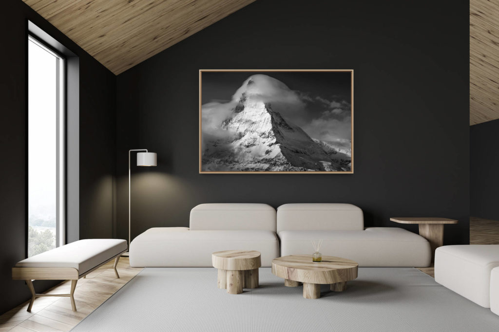 décoration chalet suisse - intérieur chalet suisse - photo montagne grand format - Mont Cervin matterhorn - Photo mont cervin Matterhorn vu du Gornergratt