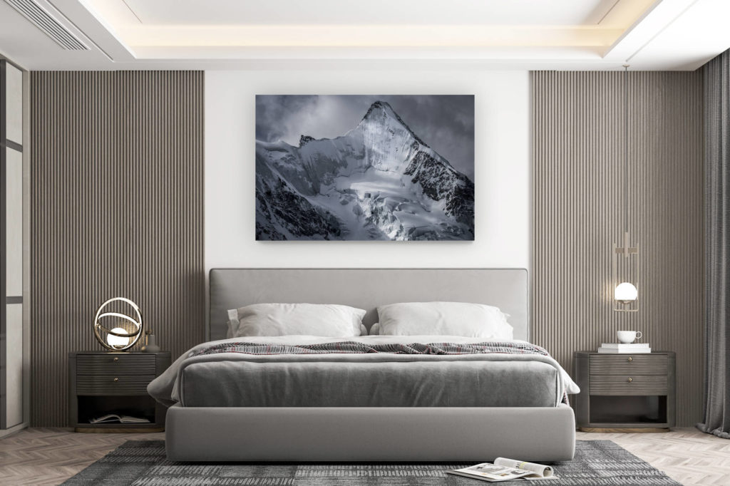 décoration murale chambre design - achat photo de montagne grand format - Obergabelhorn - photo de paysage de montagne - Val d'Anniviers Crans-Montana