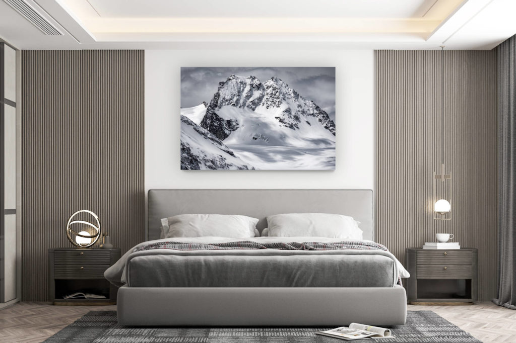 décoration murale chambre design - achat photo de montagne grand format - Val d'hérens - Alpes suisses Petit Mont Collon