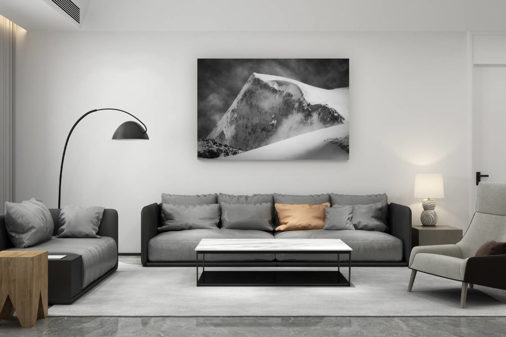 décoration salon contemporain suisse - cadeau amoureux de montagne suisse - Val d'hérens - photo paysage de montagne Pigne d'Arolla