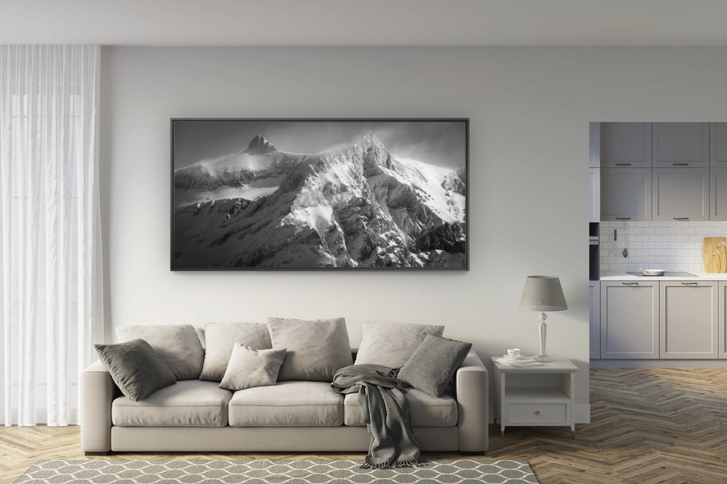 déco salon rénové - tendance photo montagne grand format - Sommet des Diablerets - Paysage panoramique montagne