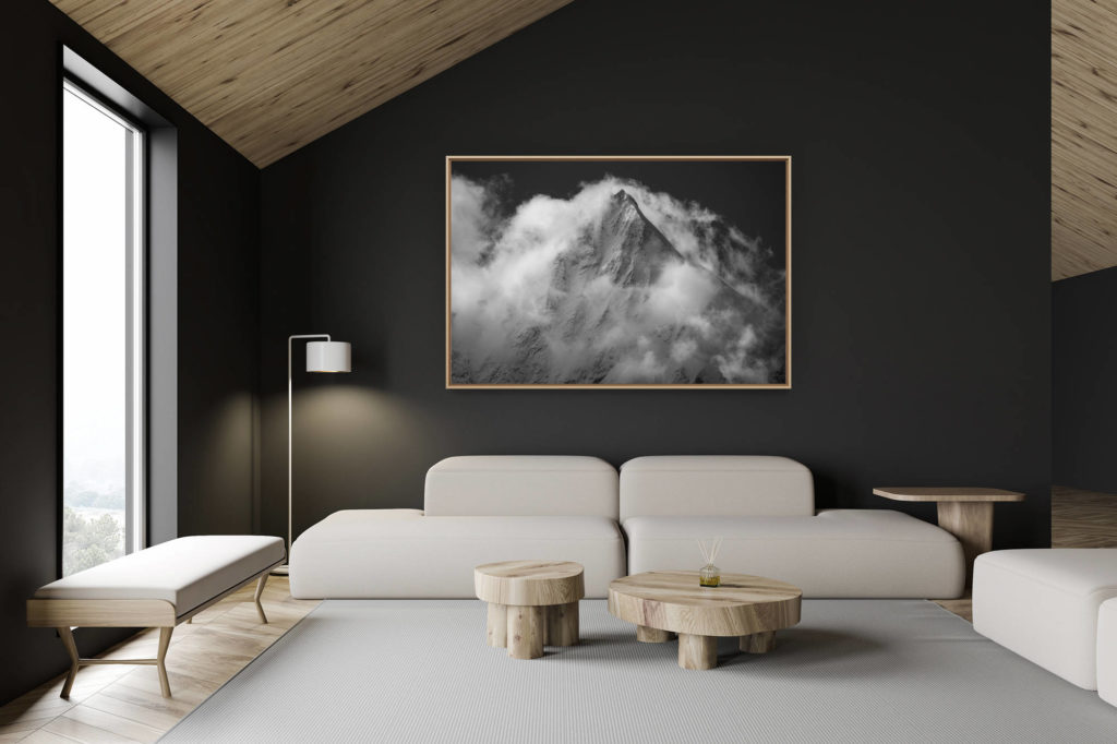 décoration chalet suisse - intérieur chalet suisse - photo montagne grand format - Weisshorn - photo et image de montagne