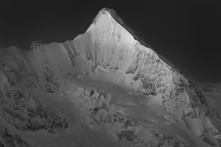 black and white photo swiss mountains obergabelhorn - The Jeremie Heitz list