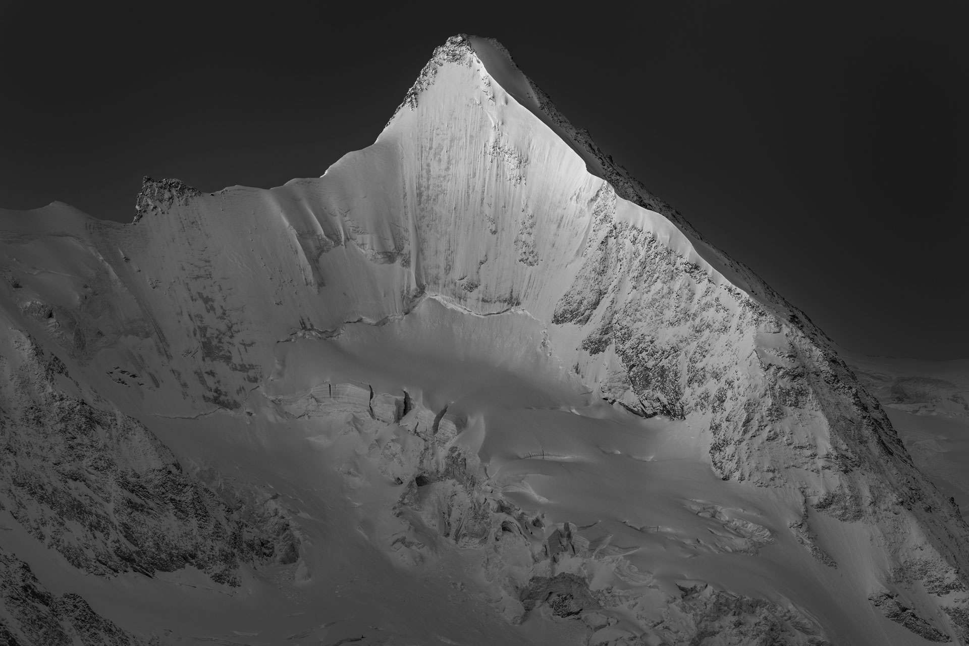 photo noir et blanc montagne suisse obergabelhorn - La liste Jeremie Heitz