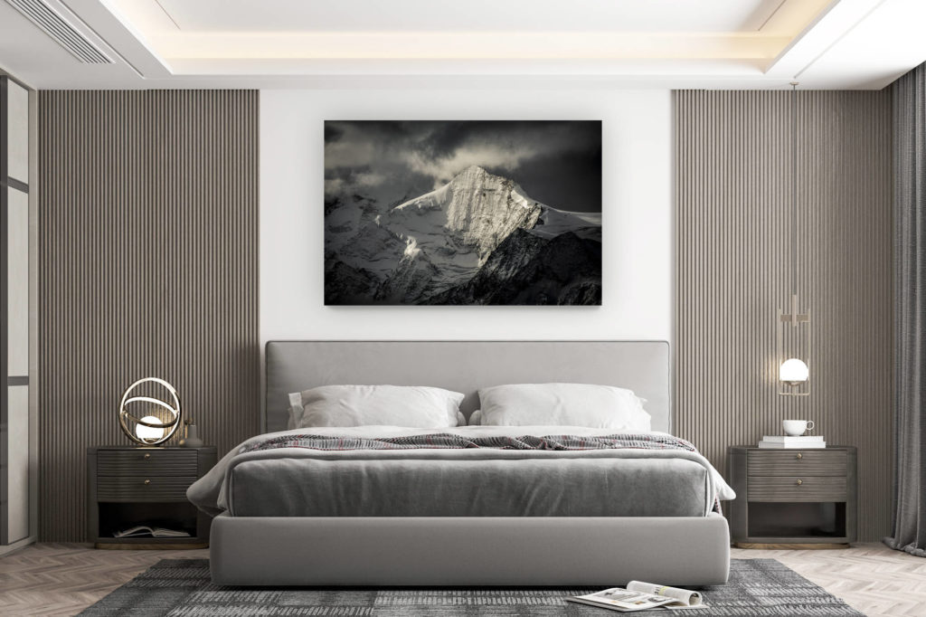 décoration murale chambre design - achat photo de montagne grand format - Val d'Anniviers - photo haute montagne grand Cornier