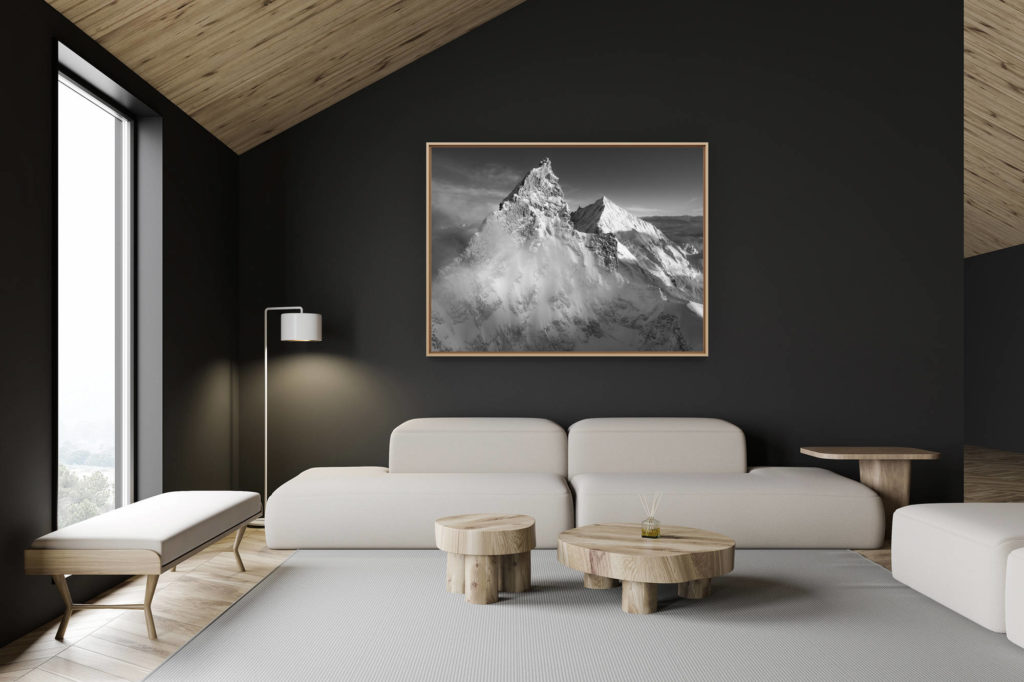 décoration chalet suisse - intérieur chalet suisse - photo montagne grand format -