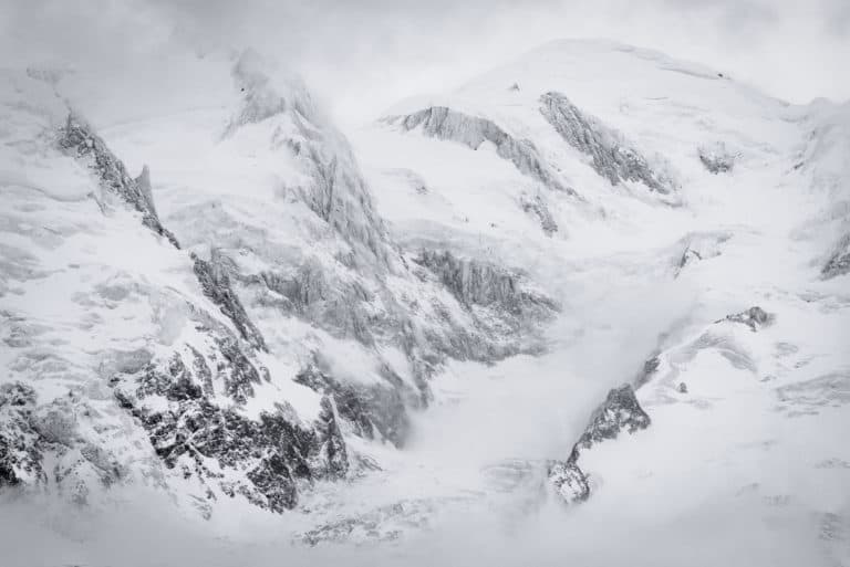 foto mont-blanc - berg chamonix - foto schneebedeckter berg