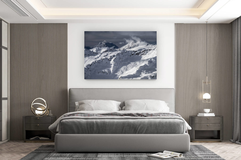 décoration murale chambre design - achat photo de montagne grand format - image montagne Val d'hérens - Aiguilles Rouges d'Arolla