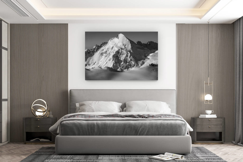 décoration murale chambre design - achat photo de montagne grand format - Val d hérens - Dent d'Hérens - image de montagne- Vue du Theodulpass