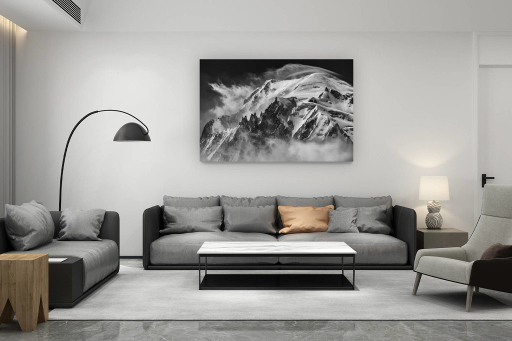 décoration salon contemporain suisse - cadeau amoureux de montagne suisse - Massif du mont blanc Alpes - photo et image montagne - mont blanc images