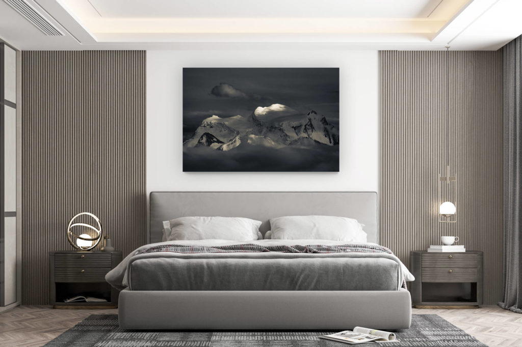 décoration murale chambre design - achat photo de montagne grand format - Grand combin - Photo Val de Bagnes - Les combins -