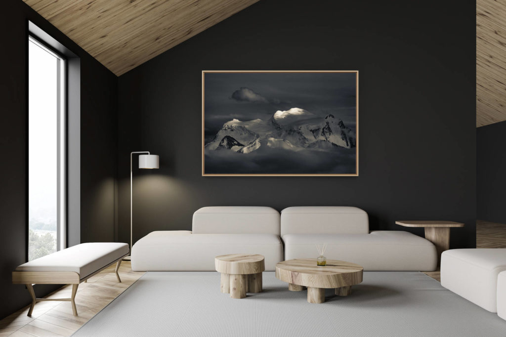 décoration chalet suisse - intérieur chalet suisse - photo montagne grand format - Grand combin - Photo Val de Bagnes - Les combins -