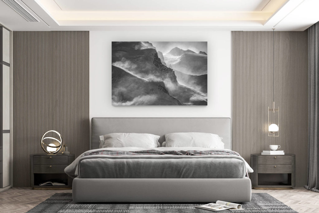 décoration murale chambre design - achat photo de montagne grand format - Montagne image Vallée Zermatt- Ludwigshohe - Corno Nero