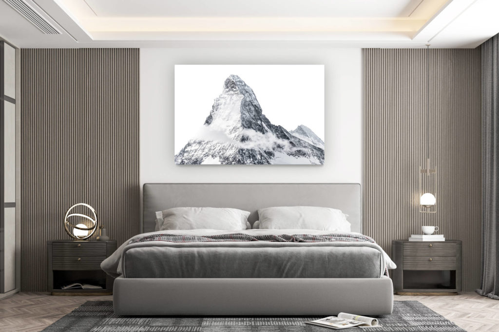 décoration murale chambre design - achat photo de montagne grand format - Mont Cervin Matterhorn - Dent d'Hérens vu du sommet du Rothorn