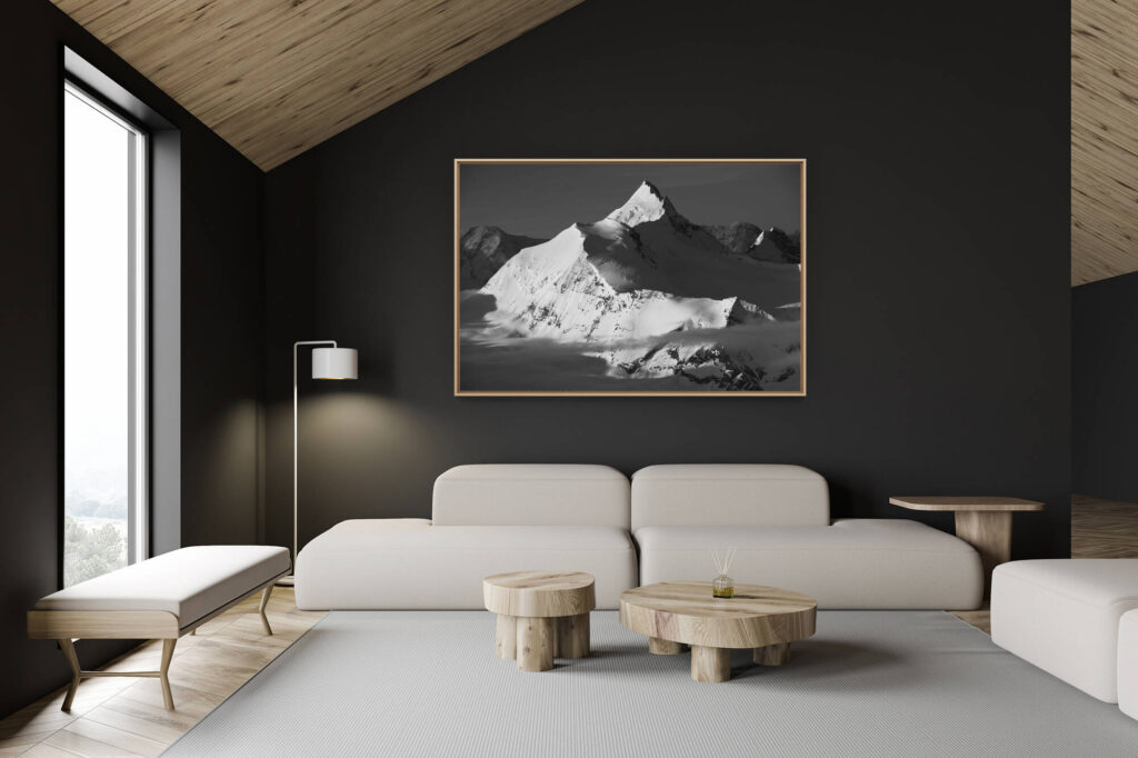 décoration chalet suisse - intérieur chalet suisse - photo montagne grand format - Weisshorn Bishorn - image paysage montagne