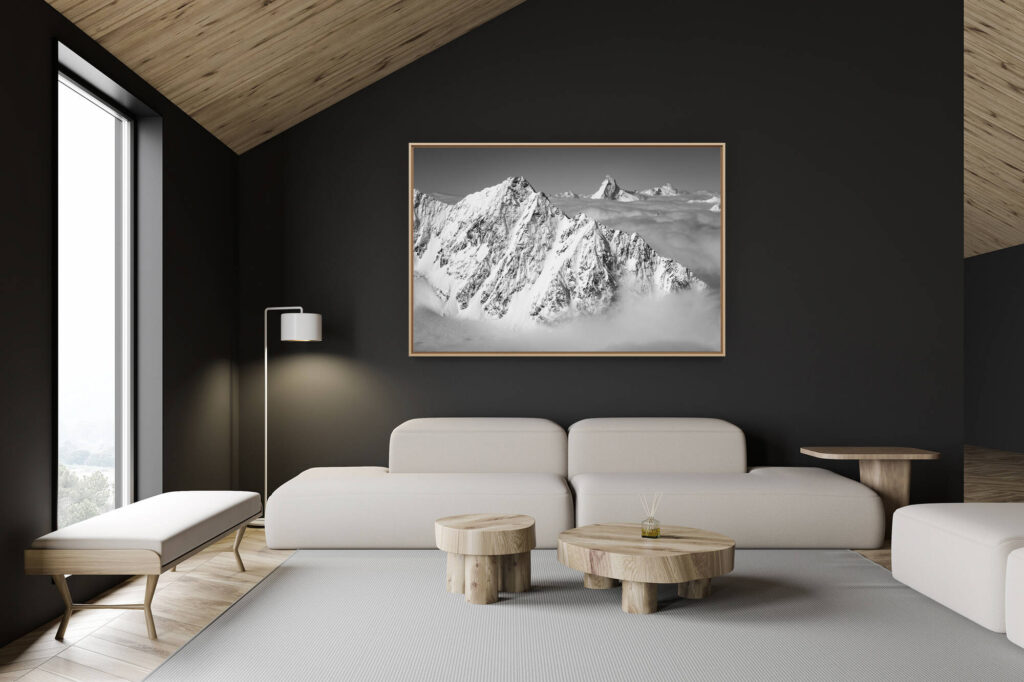 décoration chalet suisse - intérieur chalet suisse - photo montagne grand format -