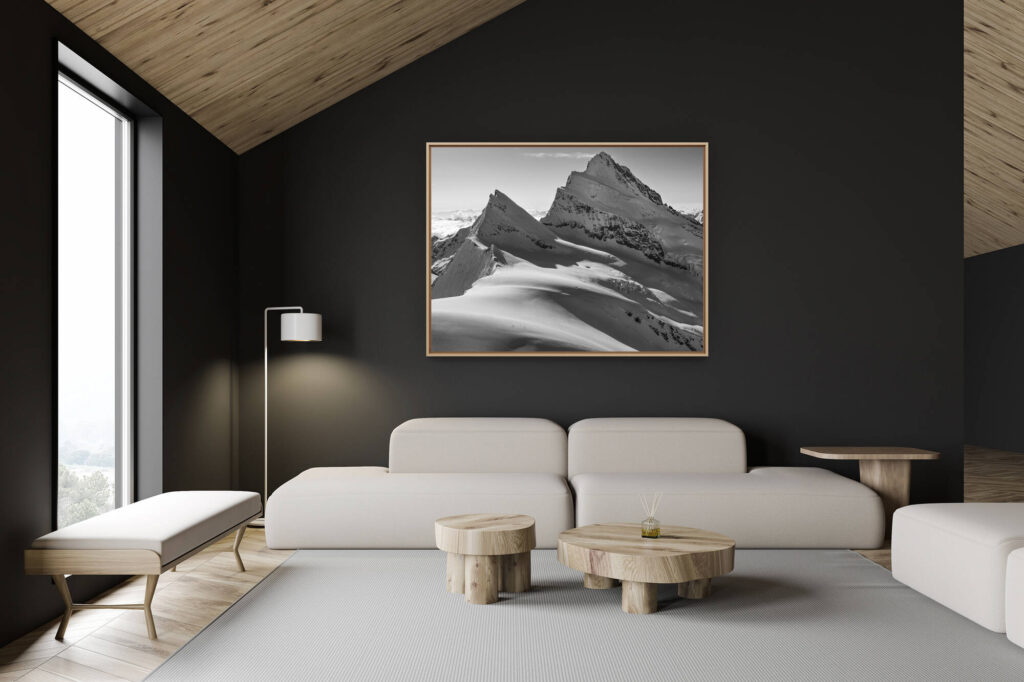 décoration chalet suisse - intérieur chalet suisse - photo montagne grand format -