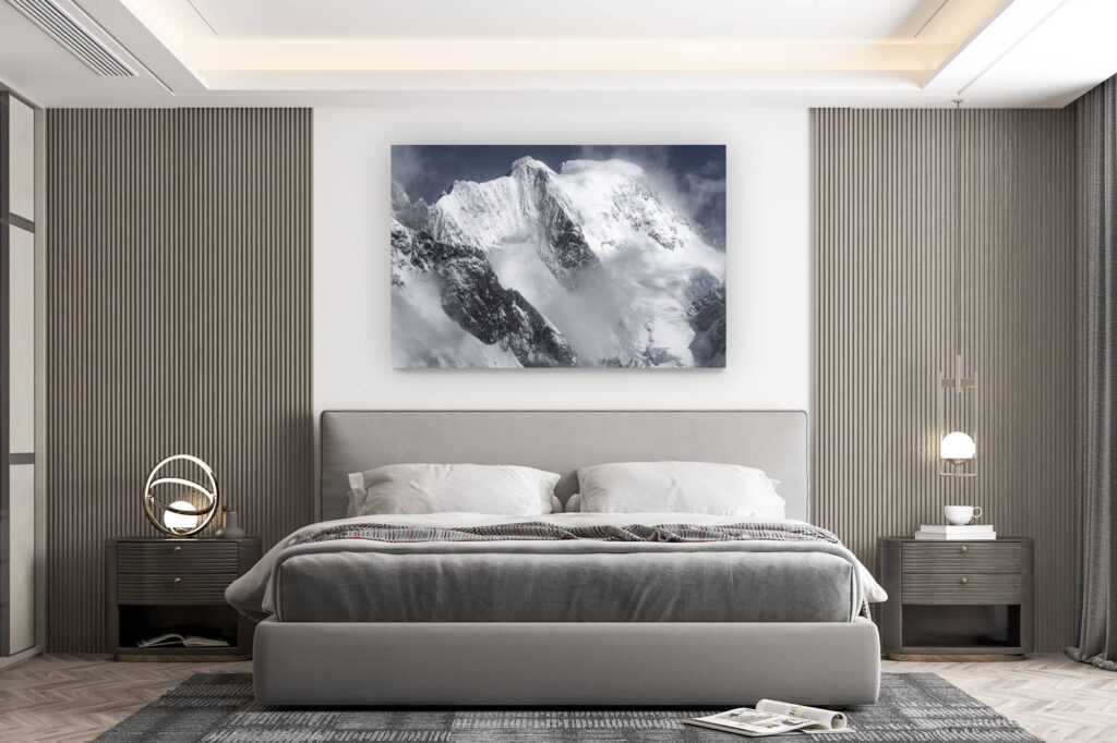 décoration murale chambre design - achat photo de montagne grand format - Photo massif mont blanc - Grandes Jorasses