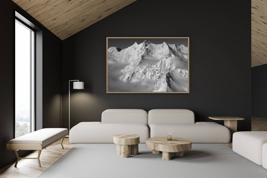 décoration chalet suisse - intérieur chalet suisse - photo montagne grand format -