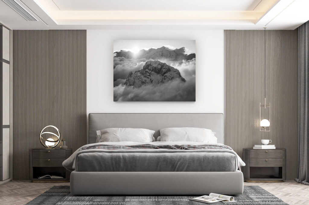 décoration murale chambre design - achat photo de montagne grand format -