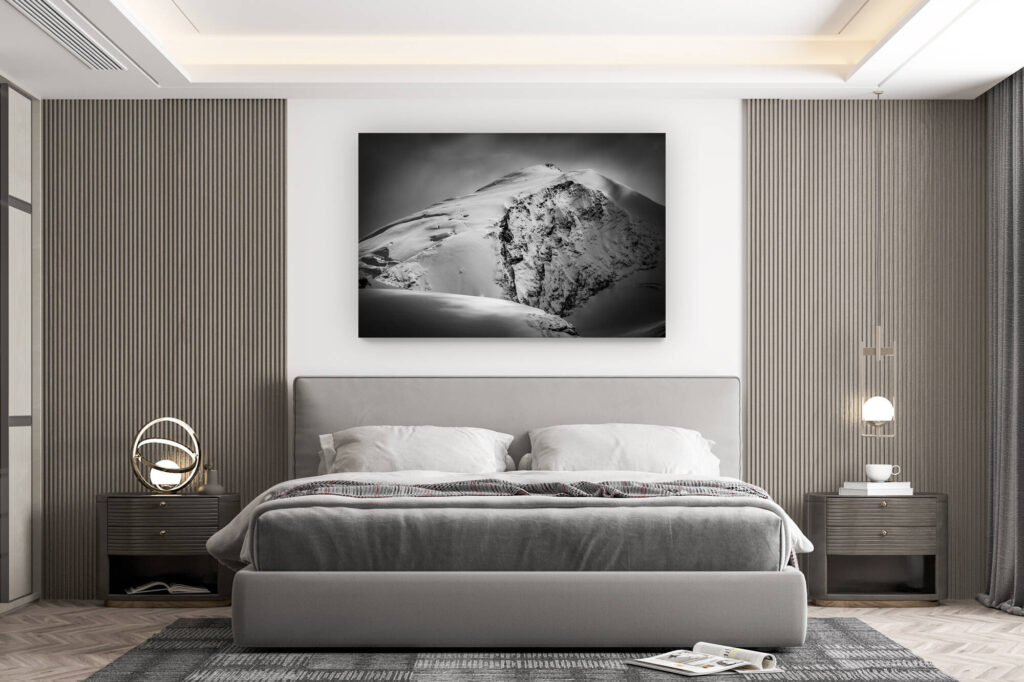 décoration murale chambre design - achat photo de montagne grand format - fine art photography - alpinist on a ridge