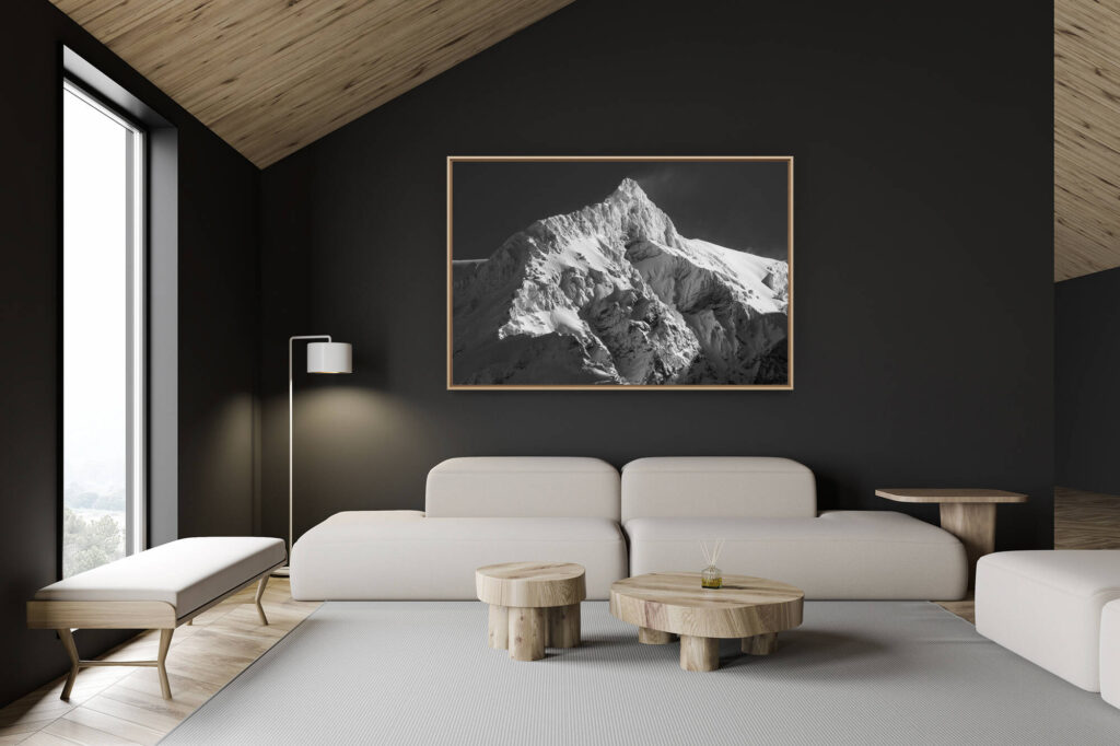 décoration chalet suisse - intérieur chalet suisse - photo montagne grand format -